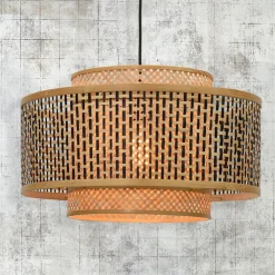Pendellamper ^ Good & Mojo Bhutan-pendellampe af bambus Ø 50 cm