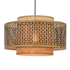 Pendellamper ^ Good & Mojo Bhutan-pendellampe af bambus Ø 50 cm