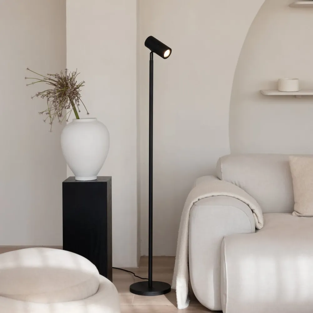 Good & Mojo Arbejdsrum/Kontor|Gulvlamper > Gulvlampe Java, sort, 141 cm, bambus, GU10