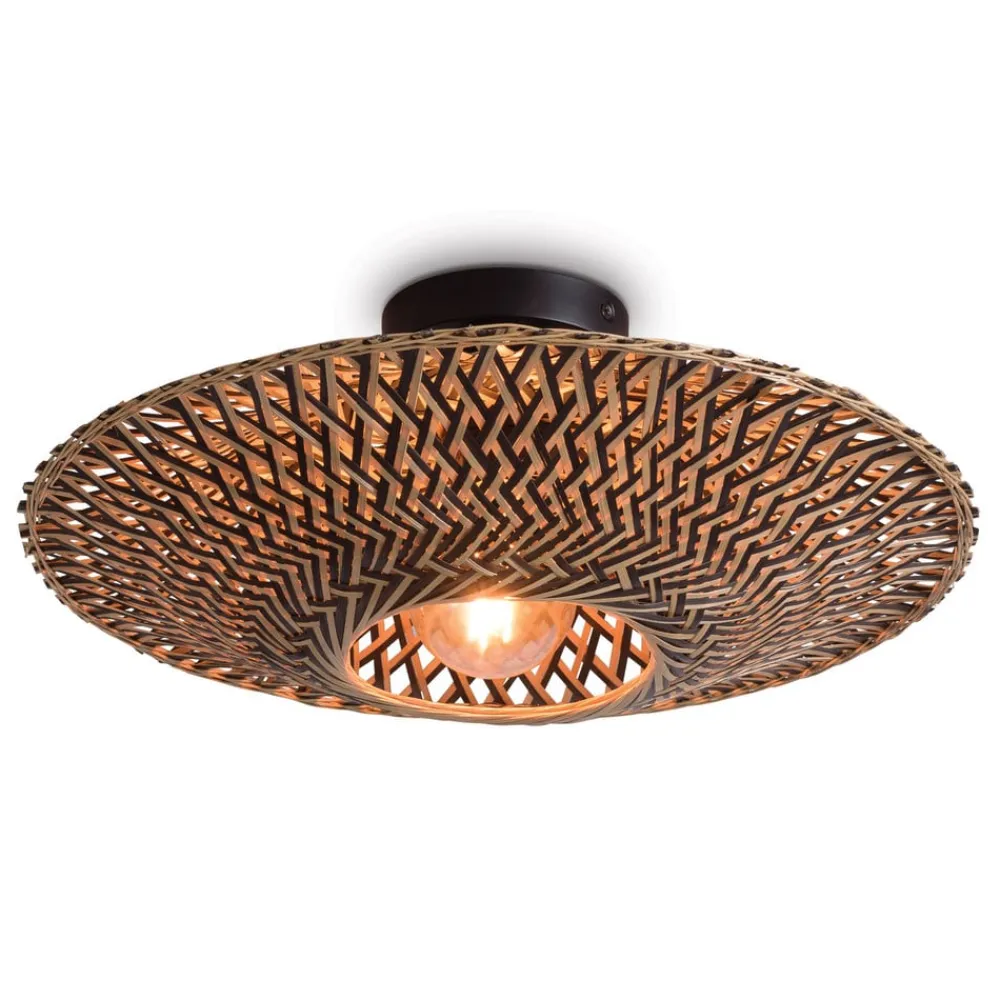 Good & Mojo Loftlamper > loftlampe Bali, Ø 44 cm, sort/natur, bambus