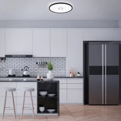 Arbejdsrum/Kontor|Loftlamper ^ Briloner Gratis LED-loftslampe, Ø 42 cm, sort