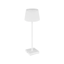 Globo Terrassebelysning > Gregoir genopladelig LED-bordlampe, mat hvid, højde 38 cm, CCT