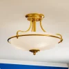 QUOIZEL Loftlamper > Griffin loftlampe med afstand, messing, Ø 42 cm