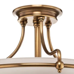 QUOIZEL Loftlamper > Griffin loftlampe med afstand, messing, Ø 42 cm
