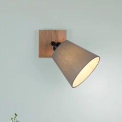 Væglamper|Væglamper ^ JUST LIGHT. GmbH Grøn Michel vægspot med stofskærm