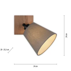 Væglamper|Væglamper ^ JUST LIGHT. GmbH Grøn Michel vægspot med stofskærm