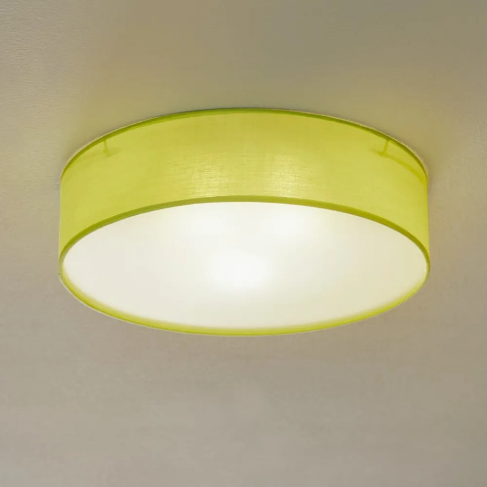 Loftlamper ^ ORION Grøn tekstil loftslampe Jitendra
