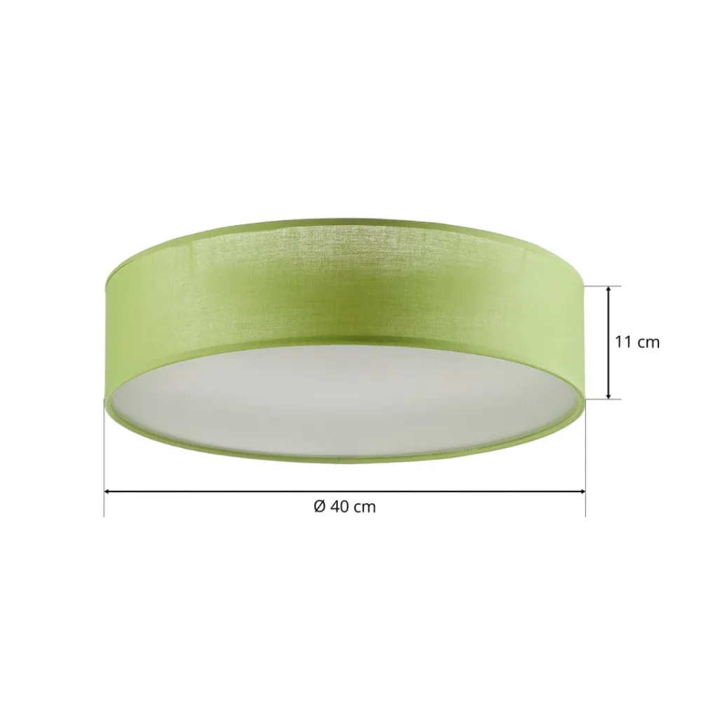 Loftlamper ^ ORION Grøn tekstil loftslampe Jitendra