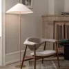 Gulvlamper|Gulvlamper ^ GUBI 9602 gulvlampe, messing, med kanvasskærm