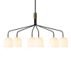 GUBI Lysekroner > Lysekrone Howard 6-lys 134x73 cm gunmetal/hvid