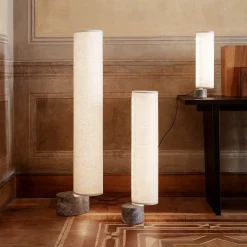 GUBI Gulvlamper|Gulvlamper > Unbound LED-gulvlampe 80 cm lærred
