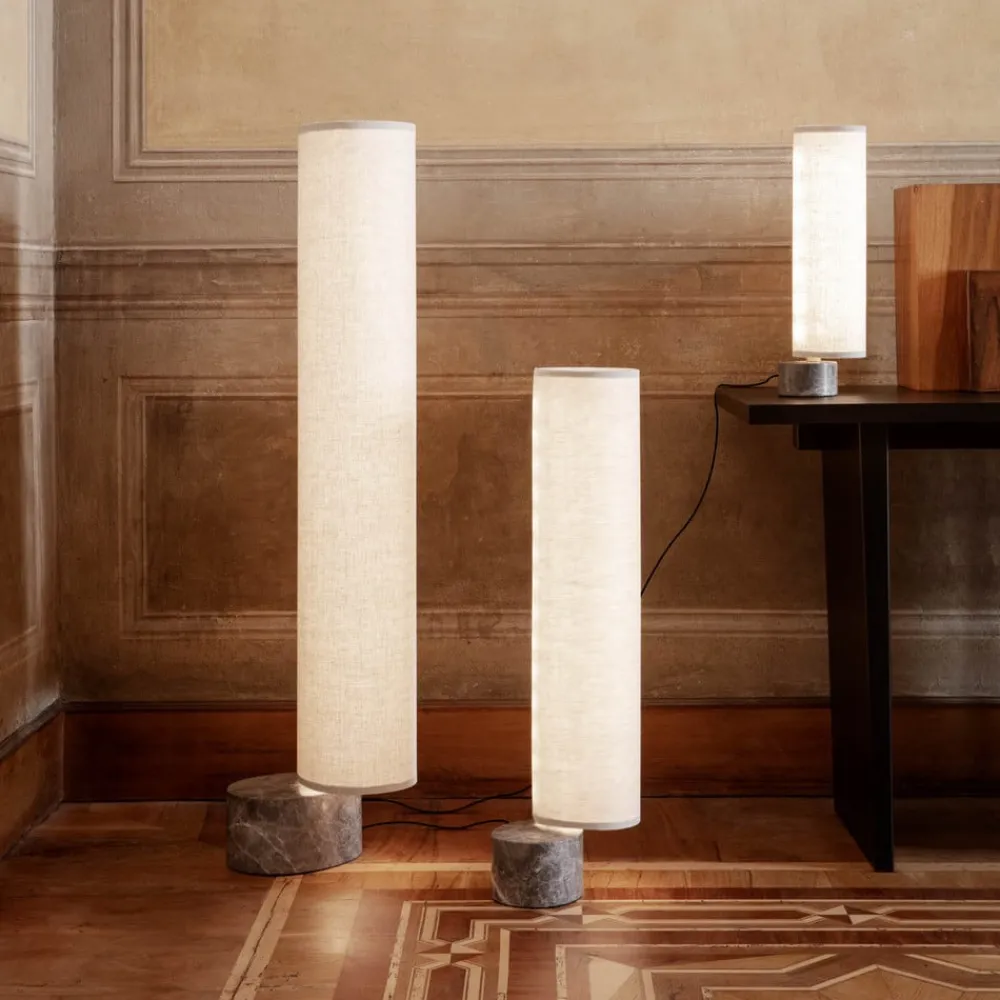 GUBI Gulvlamper|Gulvlamper > Unbound LED-gulvlampe 80 cm lærred