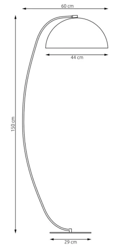 EMIBIG LIGHTING Gulvlamper > Gulvlampe Arcos, sort, højde 150 cm, metal