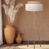 Gulvlamper|Gulvlamper ^ Duolla Gulvlampe Boho, trebenet ecru/jute Højde 145 cm