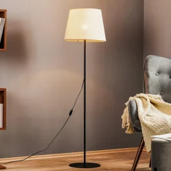 TK Lighting Gulvlamper|Gulvlamper > Gulvlampe Chicago med skærm i hør