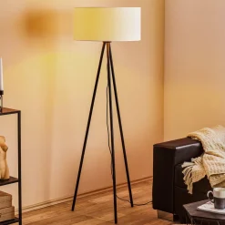 Gulvlamper|Gulvlamper ^ BRITOP Gulvlampe Corralee i sort og hvid