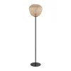 EGLO Gulvlamper|Gulvlamper > Gulvlampe Dembleby i træ, naturfarver