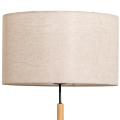 Gulvlamper|Gulvlamper ^ TK Lighting Gulvlampe Deva Nature, tekstil, træ
