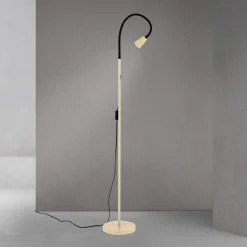 ORION Gulvlamper|Gulvlamper > Gulvlampe Dotty, khaki, højde 145 cm, fleksibel arm, GU10