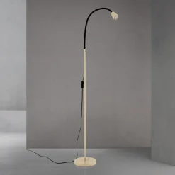 ORION Gulvlamper|Gulvlamper > Gulvlampe Dotty, khaki, højde 145 cm, fleksibel arm, GU10