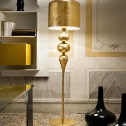 Gulvlamper|Gulvlamper ^ Masiero Gulvlampe Eva STL3+1, guld