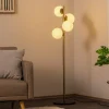 Opviq Gang|Pendellamper > Gulvlampe Faze, guldfarvet, glas, 130 cm, 4 lyskilder, E27