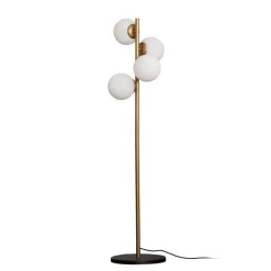 Opviq Gang|Pendellamper > Gulvlampe Faze, guldfarvet, glas, 130 cm, 4 lyskilder, E27