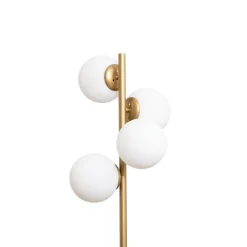 Opviq Gang|Pendellamper > Gulvlampe Faze, guldfarvet, glas, 130 cm, 4 lyskilder, E27