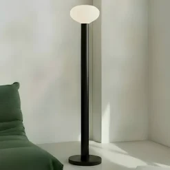 ALDEX Gulvlamper > Gulvlampe Flo, grøn, højde 138 cm, 1 lyskilde, glas