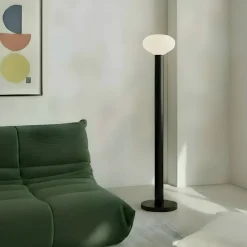ALDEX Gulvlamper > Gulvlampe Flo, grøn, højde 138 cm, 1 lyskilde, glas