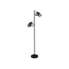 Freelight Gulvlamper|Gulvlamper > Gulvlampe Fumoso, 2-lys, højde 143 cm, sort/røggrå