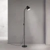 ORION Gulvlamper > Gulvlampe Gili, sort mat, stål, højde 150 cm, E27