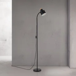 ORION Gulvlamper > Gulvlampe Gili, sort mat, stål, højde 150 cm, E27