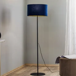 Gulvlamper|Gulvlamper ^ Duolla Gulvlampe Golden Roller mørkeblå/guld