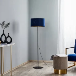 Gulvlamper|Gulvlamper ^ Duolla Gulvlampe Golden Roller mørkeblå/guld