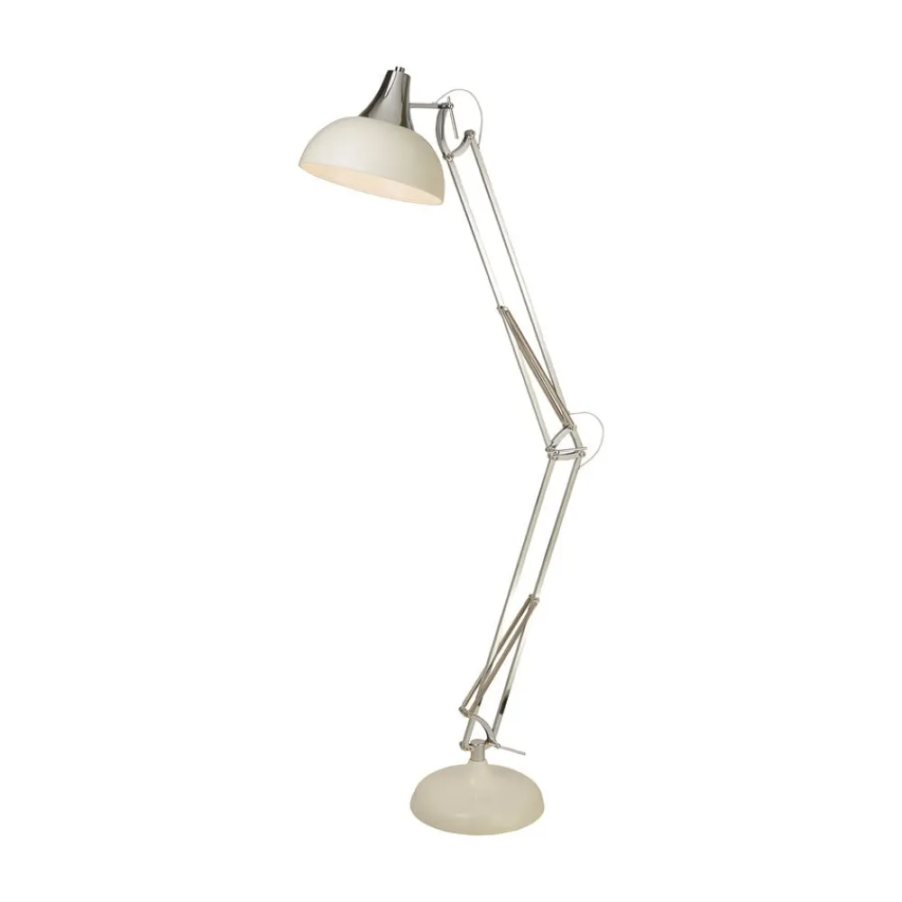 Searchlight Gulvlamper|Gulvlamper > Gulvlampe Goliath, creme, metal, E27, 170 cm, justerbar