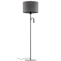 Gulvlamper|Gulvlamper ^ Nowodvorski Lighting Gulvlampe Hotel Plus - grå skærm og læselampe