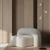 Näve Gulvlamper > Gulvlampe Lindita, 3 lyskilder, glas, jern, røggrå, E14