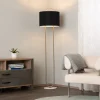 Avonni Gulvlamper|Gulvlamper > Gulvlampe LM-9112-1E, marmorfod, tekstilskærm