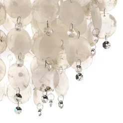 Gulvlamper|Gulvlamper ^ ONLI Gulvlampe Makani, krom, med muslingedekor