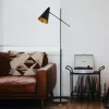 Gulvlamper|Gulvlamper ^ Avonni Gulvlampe Nelu, sort, højde 185 cm, metal, justerbar