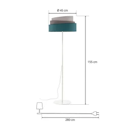 Duolla Gulvlamper > Gulvlampe Pastell Trio turkis/grå/lysegrå