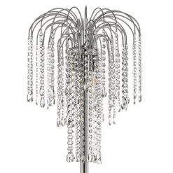 Gulvlamper|Gulvlamper ^ ONLI Gulvlampe Pioggia med krystalregn, krom