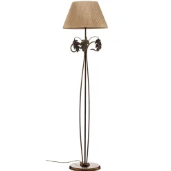 ONLI Gulvlamper > Gulvlampe Quercia, stofskærm og egeblade