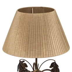 ONLI Gulvlamper > Gulvlampe Quercia, stofskærm og egeblade