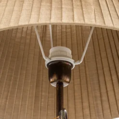 ONLI Gulvlamper > Gulvlampe Quercia, stofskærm og egeblade