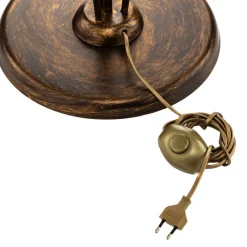 ONLI Gulvlamper > Gulvlampe Quercia, stofskærm og egeblade
