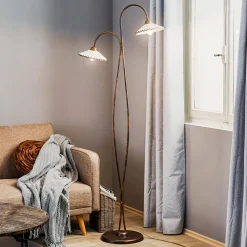Gulvlamper|Gulvlamper ^ ONLI Gulvlampe Rosina med to keramiske skærme