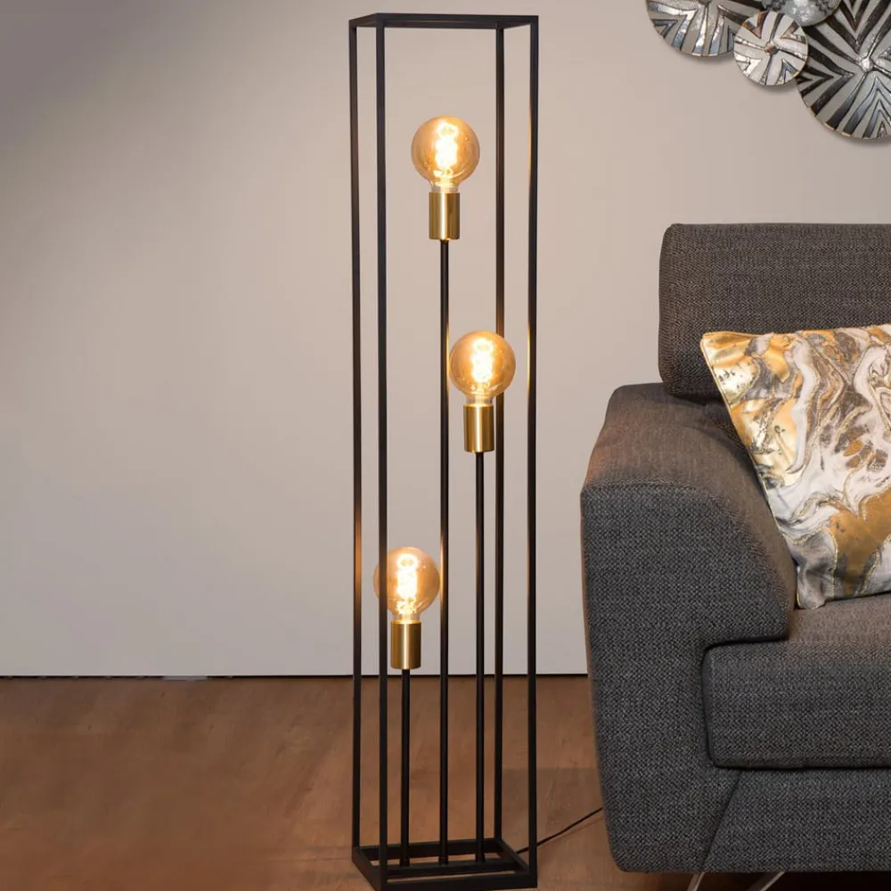 Lucide Gulvlamper|Gulvlamper > Gulvlampe Ruben, sort, tre lamper