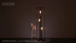 Lucide Gulvlamper|Gulvlamper > Gulvlampe Ruben, sort, tre lamper